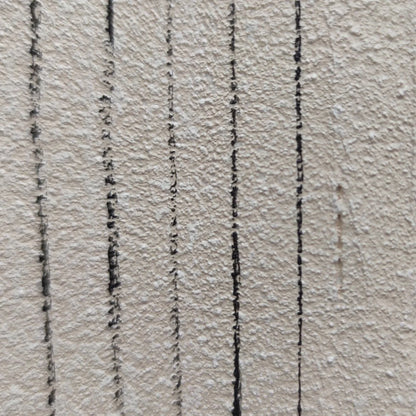 LINEAR CALM: Textured Minimalist Abstract Line Art Painting | black frame version on white wall