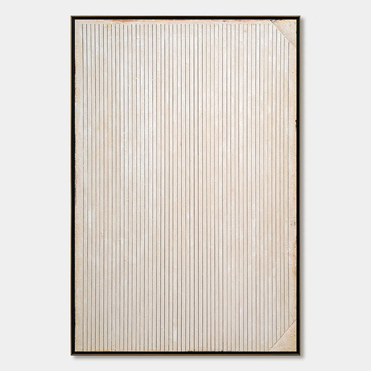 LINEAR CALM: Textured Minimalist Abstract Line Art Painting | hanging in living room, Minimalist wall art