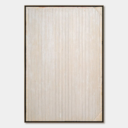 LINEAR CALM: Textured Minimalist Abstract Line Art Painting | hanging in living room, Minimalist wall art
