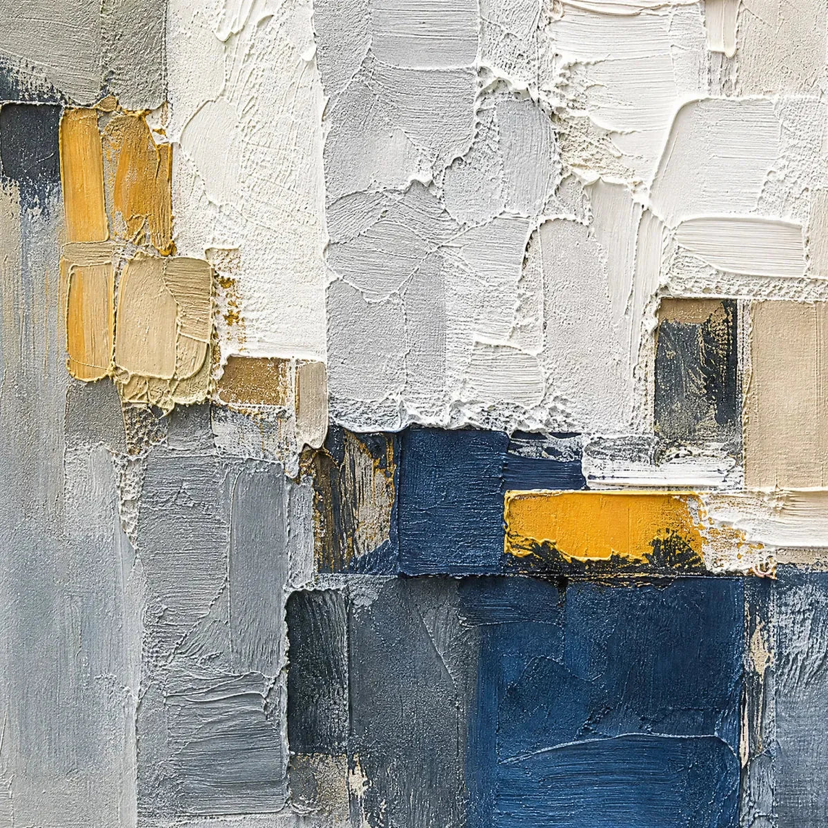 METROPOLIS: Textured Abstract Cityscape Impasto Painting | rectangular format, hand-painted canvas edge