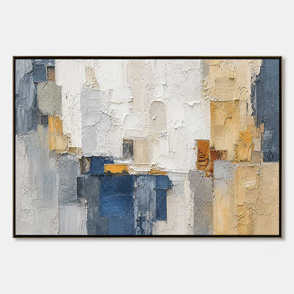 METROPOLIS: Textured Abstract Cityscape Impasto Painting | hanging in living room, Abstract wall art