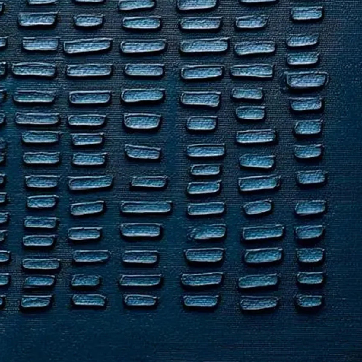 MIDNIGHT CODE: Textured Minimalist Geometric Abstract Oil Painting | gold frame stretched on neutral wall