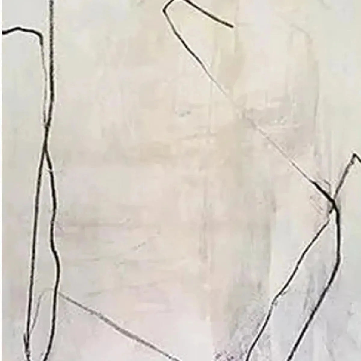 MINIMALIST ABSTRACT DIPTYCH: Beige Abstract Painting Set of 2 | rectangular format, hand-painted canvas edge