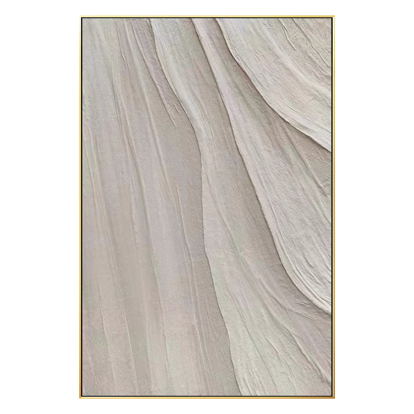 Minimalist Beige Textured Painting: Nordic Modern Framed Wall Art #8