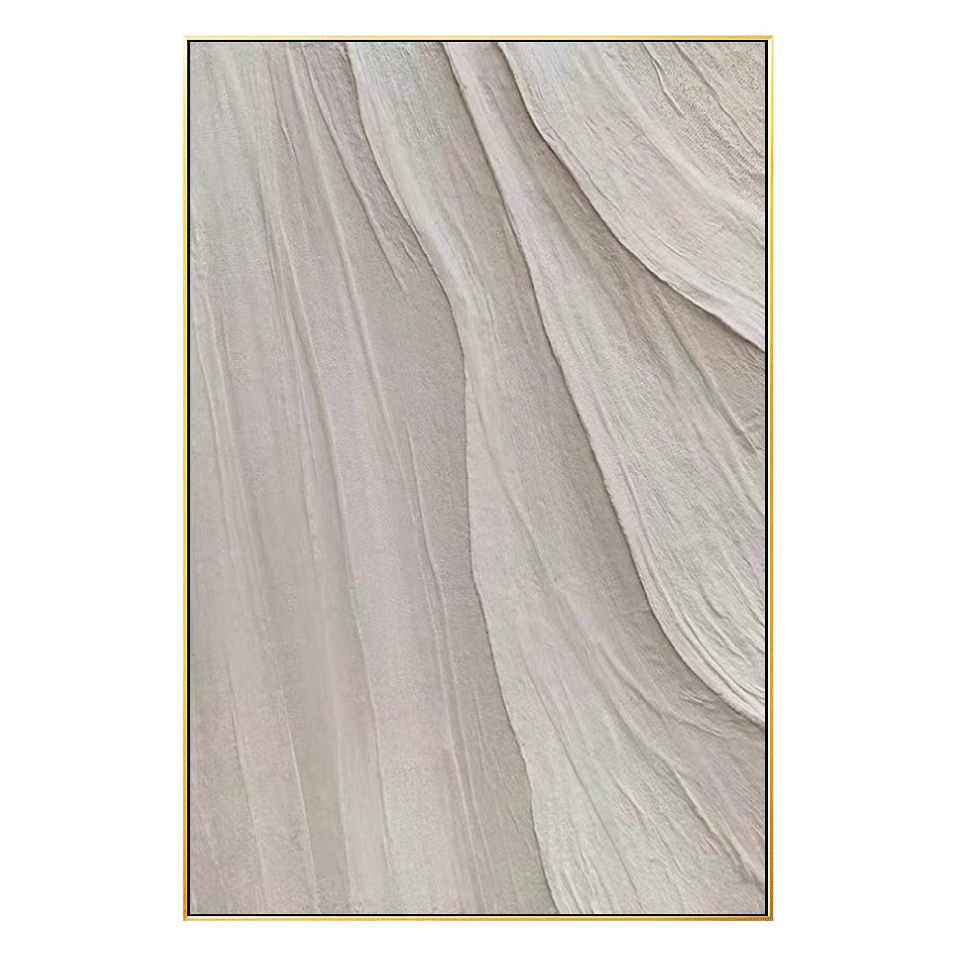 Minimalist Beige Textured Painting: Nordic Modern Framed Wall Art #8