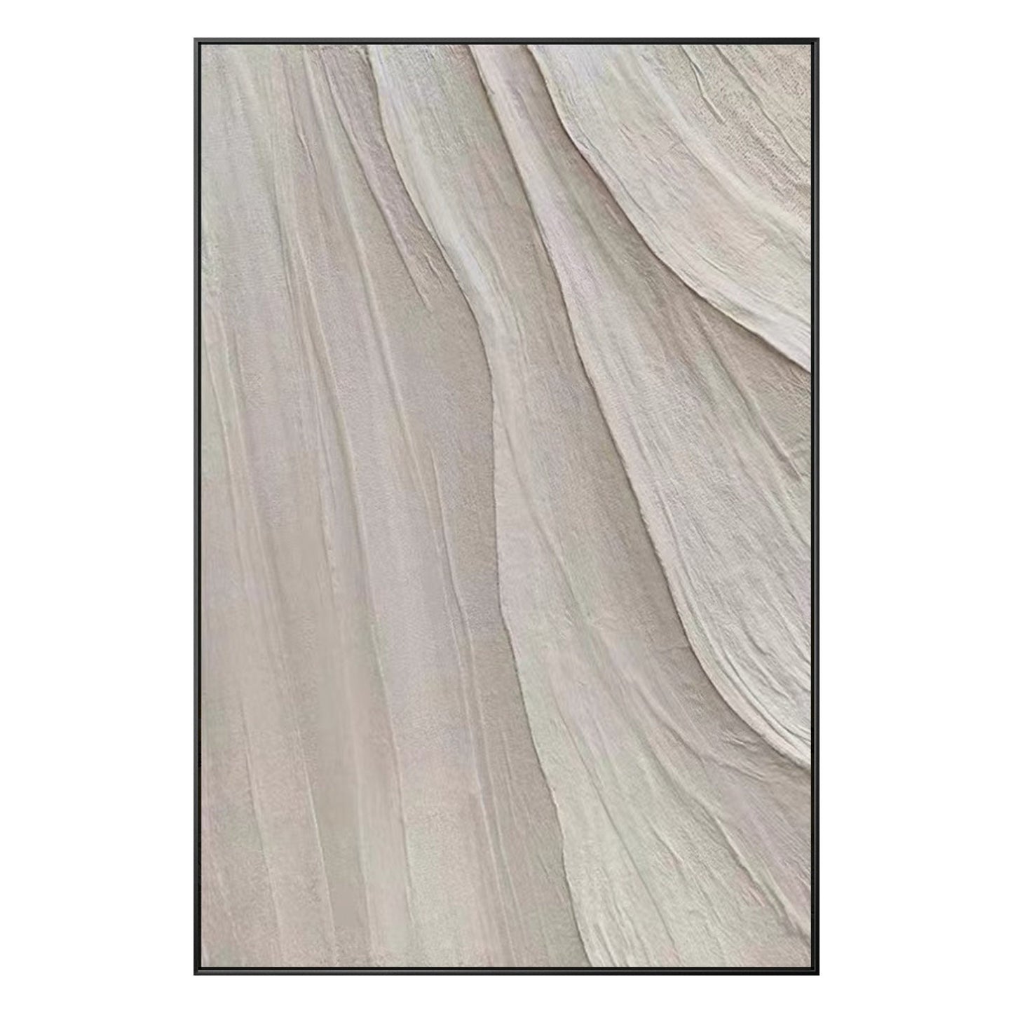 Minimalist Beige Textured Painting: Nordic Modern Framed Wall Art #10