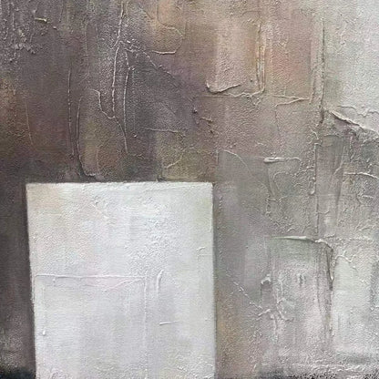 MINIMALIST DOORWAY: Textured Abstract Painting, Vertical Wall Art | rectangular format, hand-painted canvas edge
