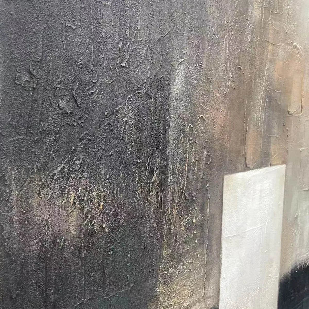 MINIMALIST DOORWAY: Textured Abstract Painting, Vertical Wall Art | rolled canvas, ready for custom framing