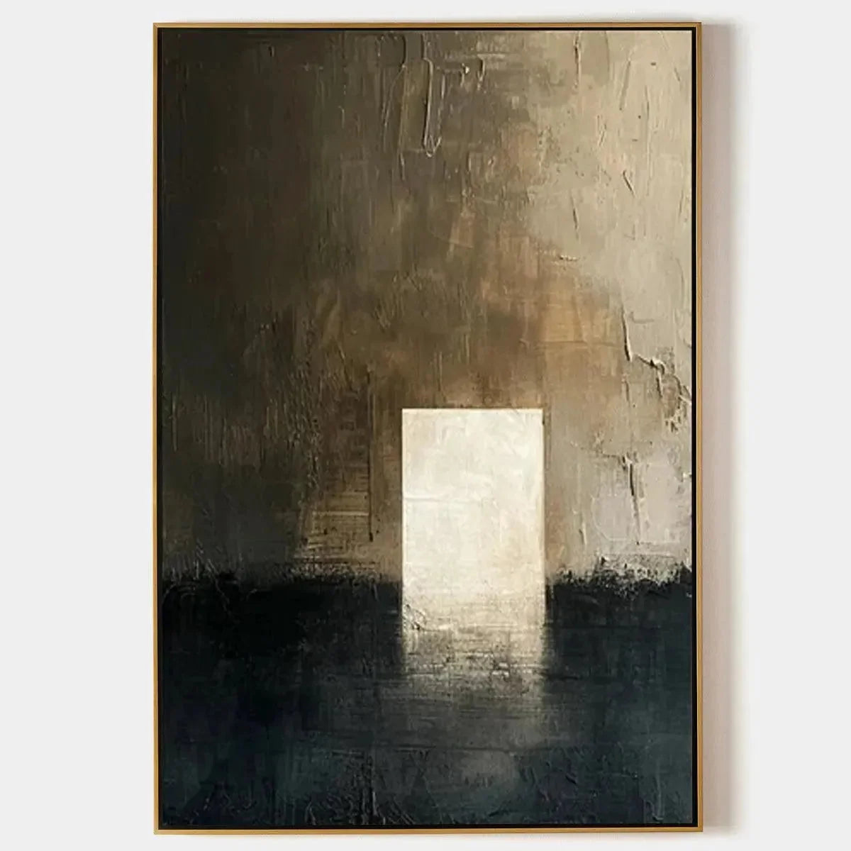 MINIMALIST DOORWAY: Textured Abstract Painting, Vertical Wall Art | hanging in living room, Minimalist wall art