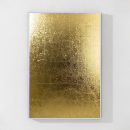 Minimalist Gold Foil Abstract Wall Art, Vertical Large Framed Canvas, Modern Lux #13