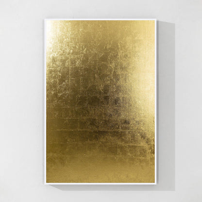 Minimalist Gold Foil Abstract Wall Art, Vertical Large Framed Canvas, Modern Lux #9