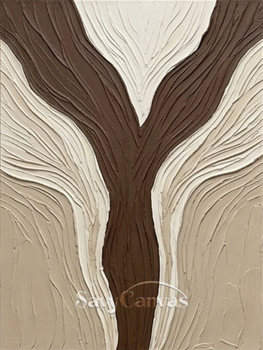 Minimalist Neutral Plaster Wall Decor shown as textured wall art with a clear view of the artwork, color palette, and hand-finished canvas surface.