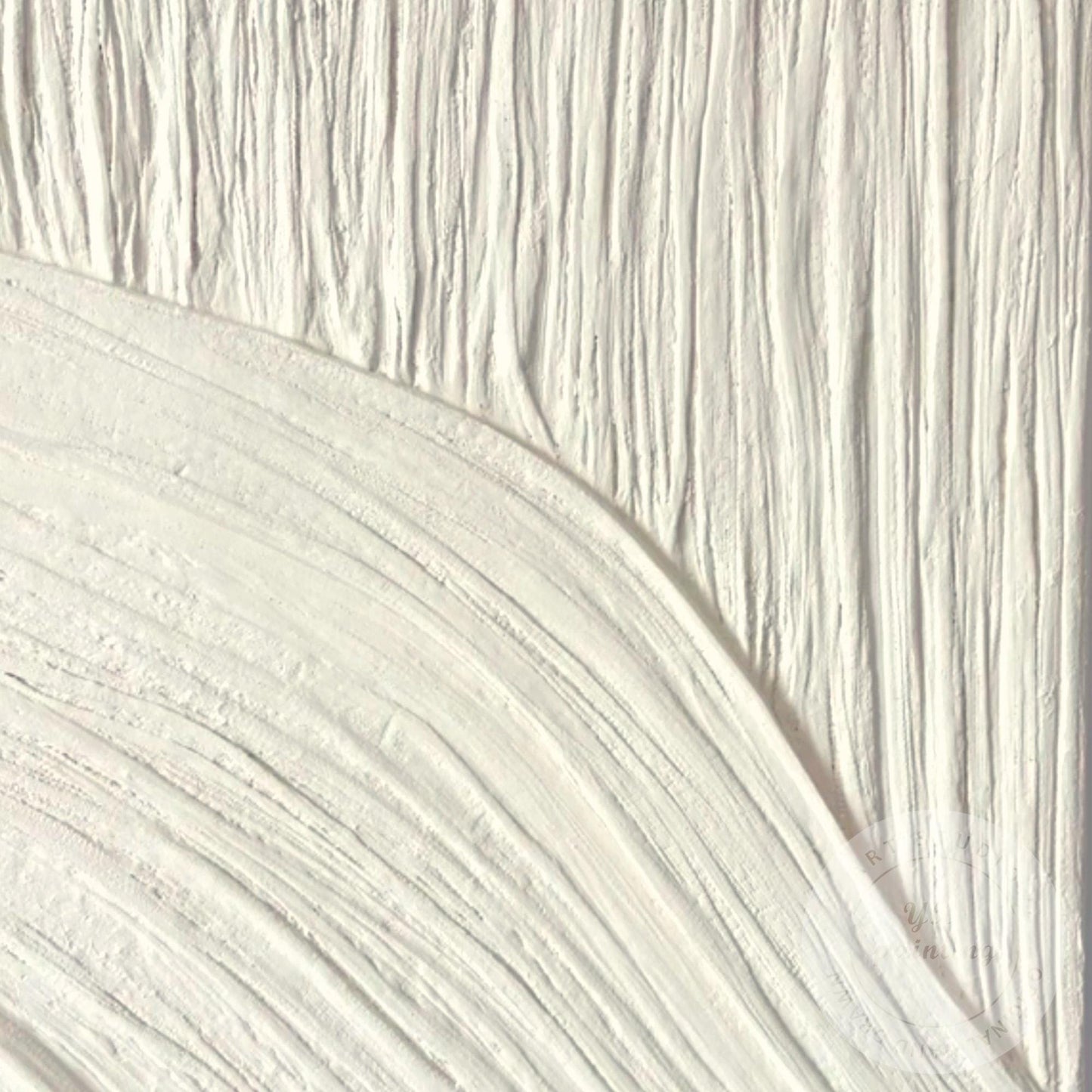Minimalist White Textured Wall Art, Cream Abstract Plaster Painting, Neutral Mod #6