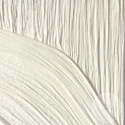 Minimalist White Textured Wall Art, Cream Abstract Plaster Painting, Neutral Mod #6