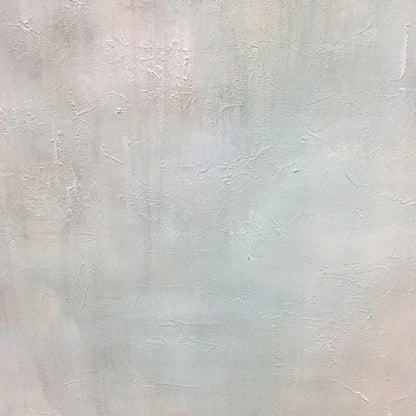 MISTY MORNING: Textured Minimalist Abstract Oil Painting | rectangular format, hand-painted canvas edge