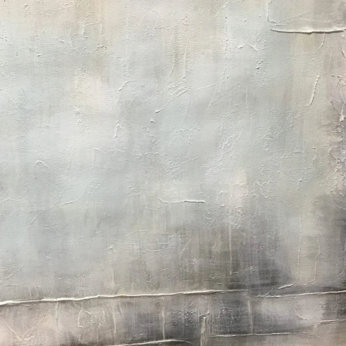 MISTY MORNING: Textured Minimalist Abstract Oil Painting | rolled canvas, ready for custom framing