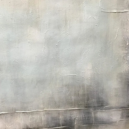 MISTY MORNING: Textured Minimalist Abstract Oil Painting | rolled canvas, ready for custom framing