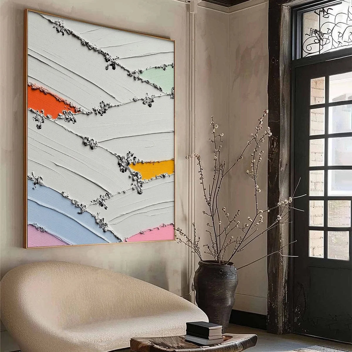 Moments of Color Abstract Oil Painting | Textured Wall Art | multi-color palette, original oil on stretched canvas art