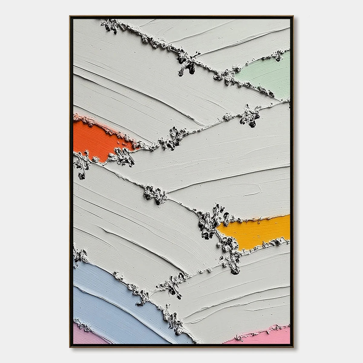 Moments of Color Abstract Oil Painting | Textured Wall Art | hanging in living room, Abstract wall art