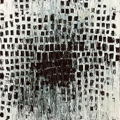 MONOCHROME METAMORPHOSIS: Wabi Sabi Textured Abstract Triptych | rectangular format, hand-painted canvas edge