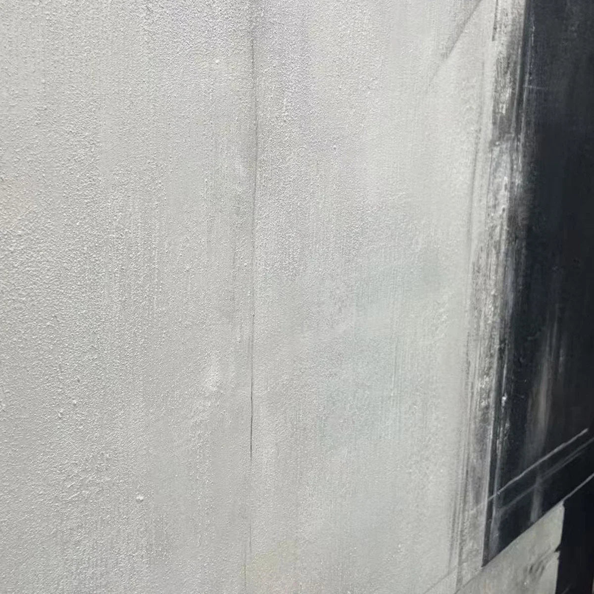 MONOCHROME MINIMALISM: Abstract Painting, Black and White Wall Art, Textured Canvas, Vertical | rolled canvas, ready for custom framing