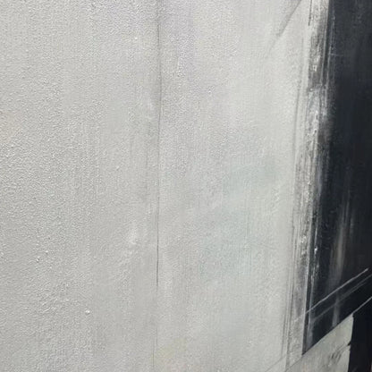 MONOCHROME MINIMALISM: Abstract Painting, Black and White Wall Art, Textured Canvas, Vertical | rolled canvas, ready for custom framing