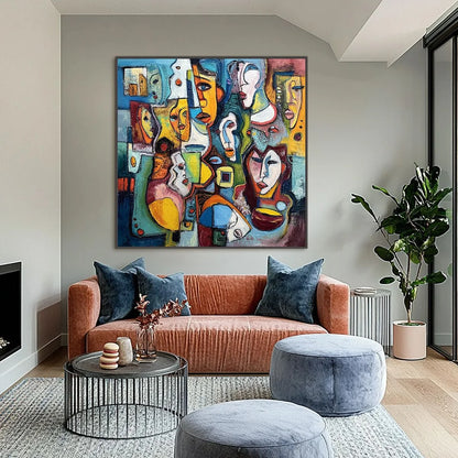 Mosaic Of Minds abstract oil painting, hand-painted by UArtShow