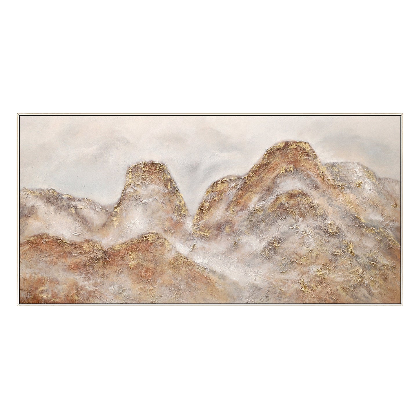 Mountain landscape Boho wall art Pink gold artwork Large wall art Cascade mounta #8