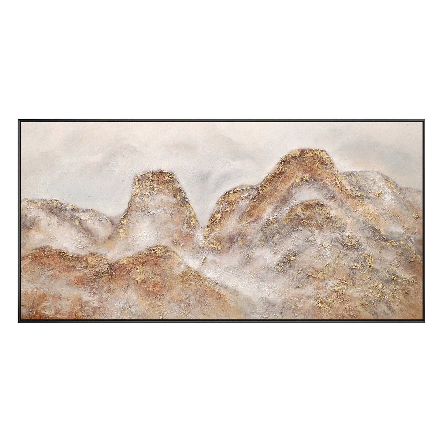 Mountain landscape Boho wall art Pink gold artwork Large wall art Cascade mounta #9