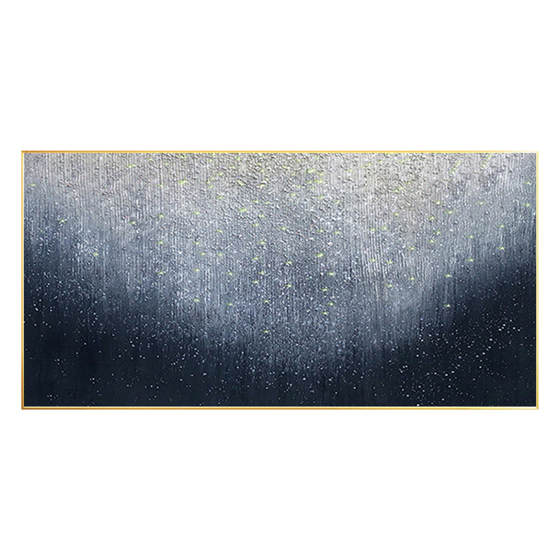 Navy Blue Texture Abstract Painting: Extra Large Framed Canvas Wall Art #8