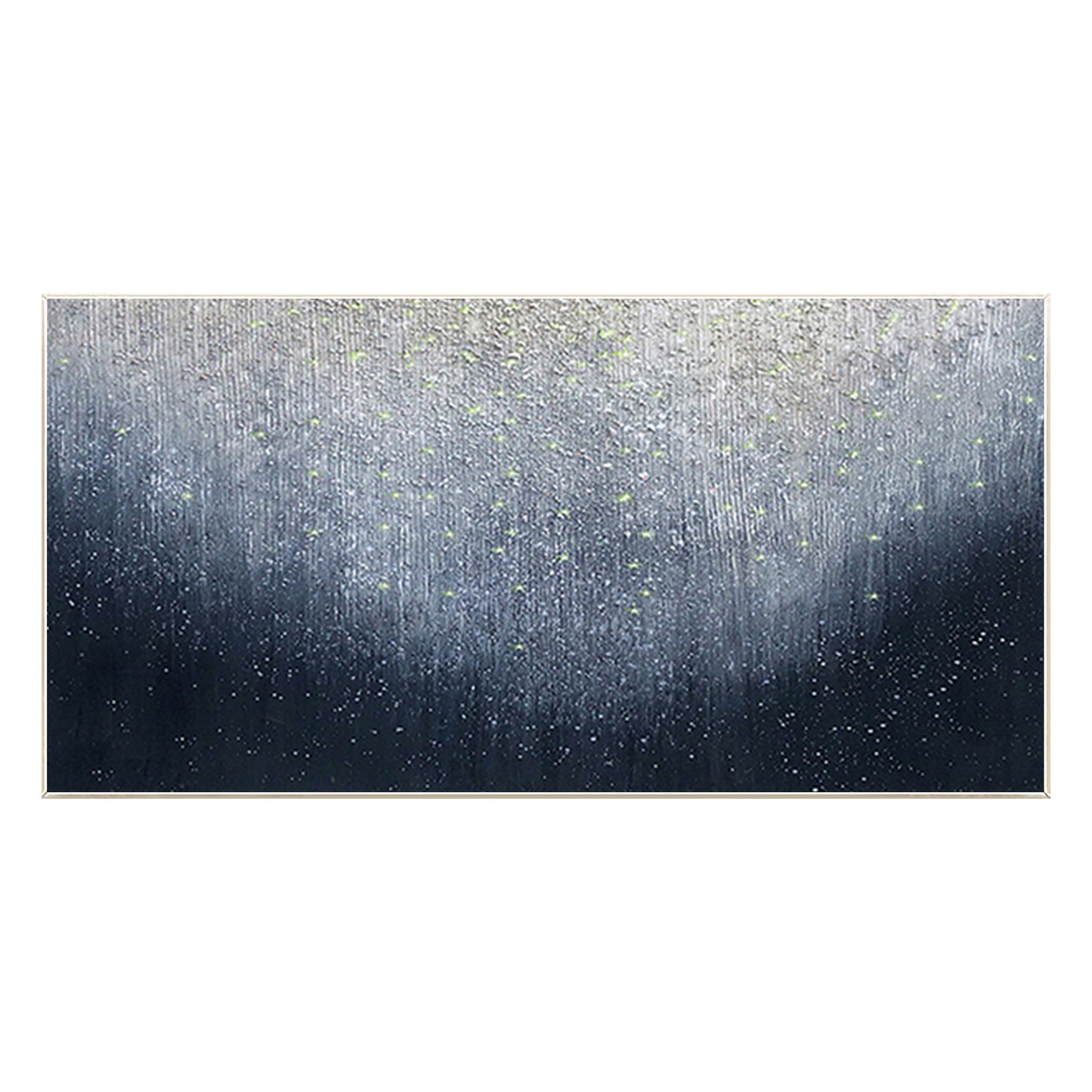 Navy Blue Texture Abstract Painting: Extra Large Framed Canvas Wall Art #9