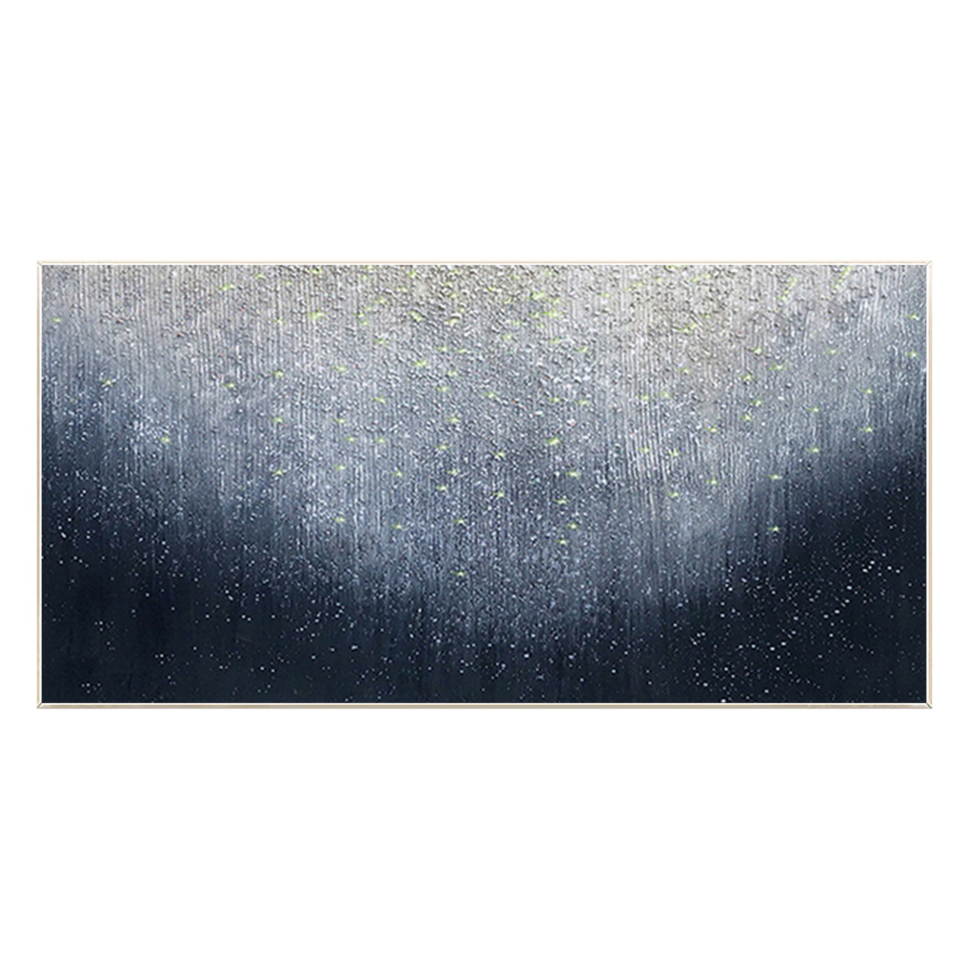 Navy Blue Texture Abstract Painting: Extra Large Framed Canvas Wall Art #9