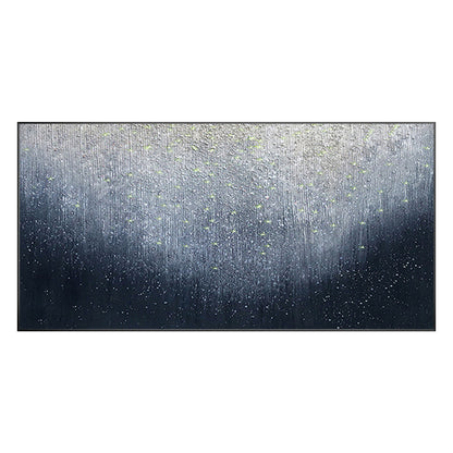 Navy Blue Texture Abstract Painting: Extra Large Framed Canvas Wall Art #10