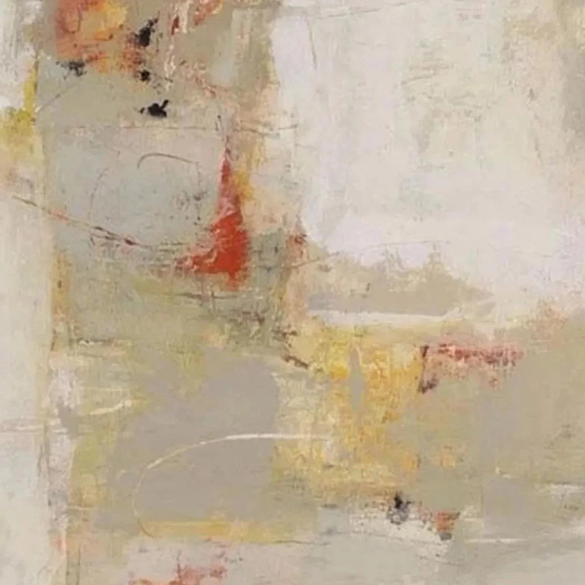 NEUTRAL ABSTRACTION: Minimalist Abstract Painting, Vertical Wall Art | multi-color palette, original oil on stretched canvas art
