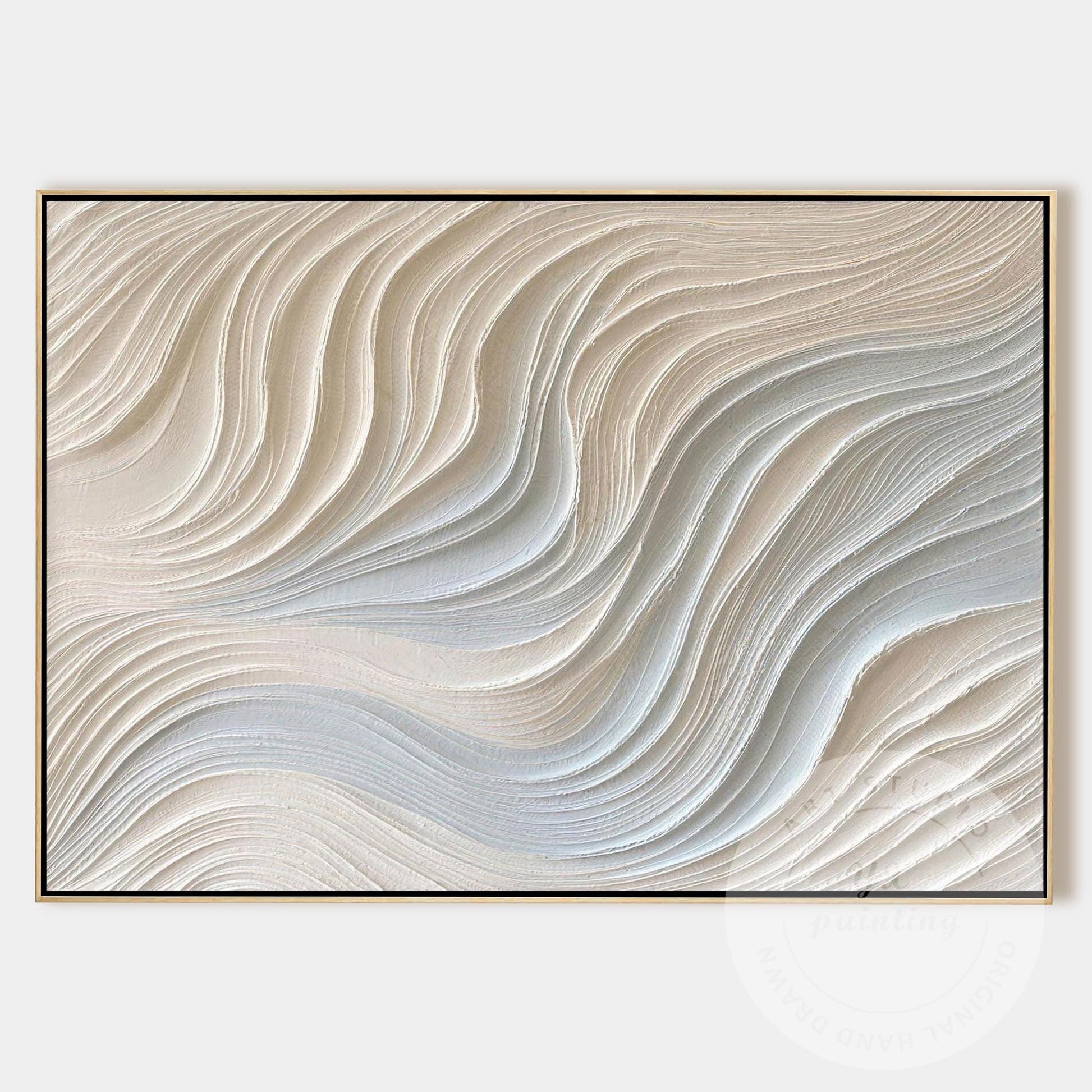 Neutral Beige Textured Wall Art, Large Wabi Sabi Abstract Canvas Painting, Moder #13