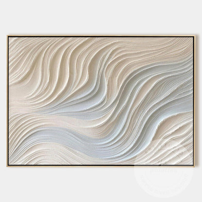 Neutral Beige Textured Wall Art, Large Wabi Sabi Abstract Canvas Painting, Moder #13