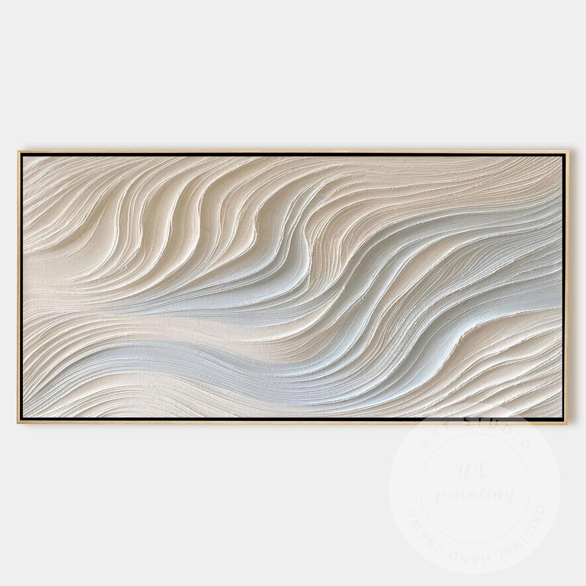 Neutral Beige Textured Wall Art, Large Wabi Sabi Abstract Canvas Painting, Moder #7