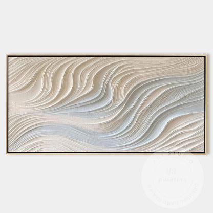 Neutral Beige Textured Wall Art, Large Wabi Sabi Abstract Canvas Painting, Moder #7