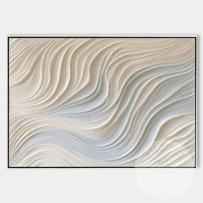 Neutral Beige Textured Wall Art, Large Wabi Sabi Abstract Canvas Painting, Moder #8