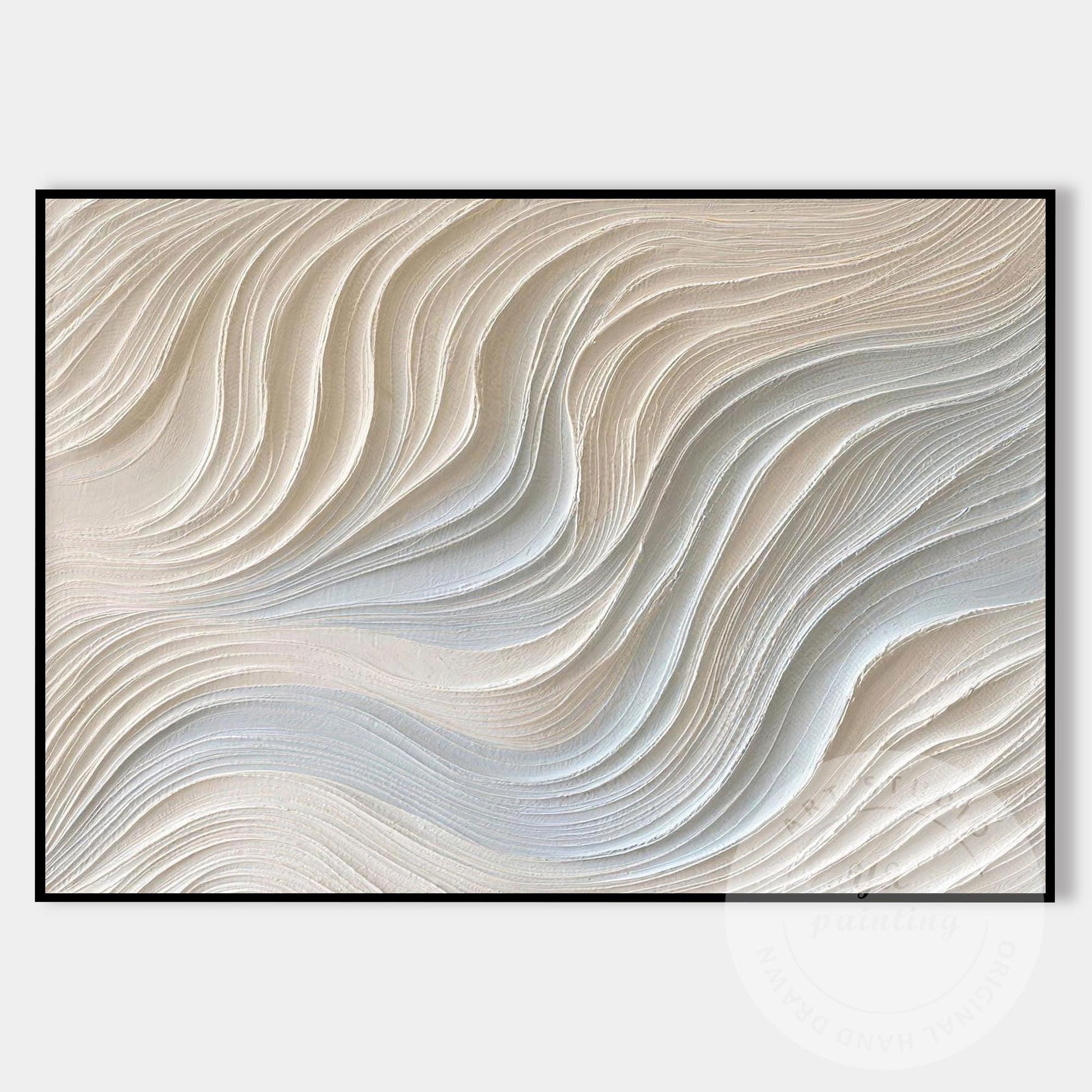 Neutral Beige Textured Wall Art, Large Wabi Sabi Abstract Canvas Painting, Moder #9
