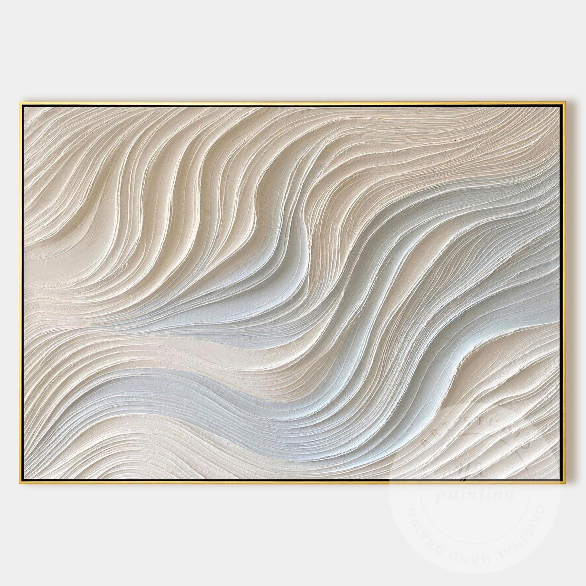 Neutral Beige Textured Wall Art, Large Wabi Sabi Abstract Canvas Painting, Moder #10