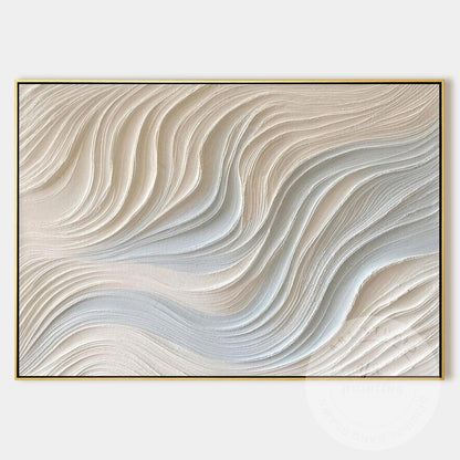 Neutral Beige Textured Wall Art, Large Wabi Sabi Abstract Canvas Painting, Moder #10