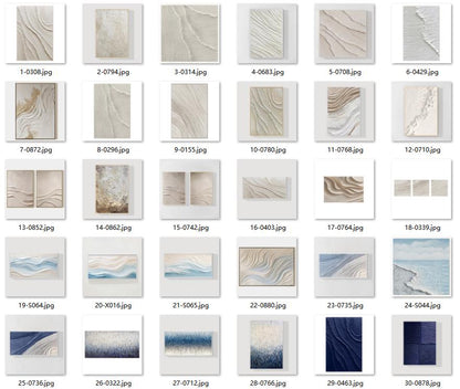 Neutral Textured Abstract Canvas Art, 3D Beige Modern Wall Art, Contemporary Min #7