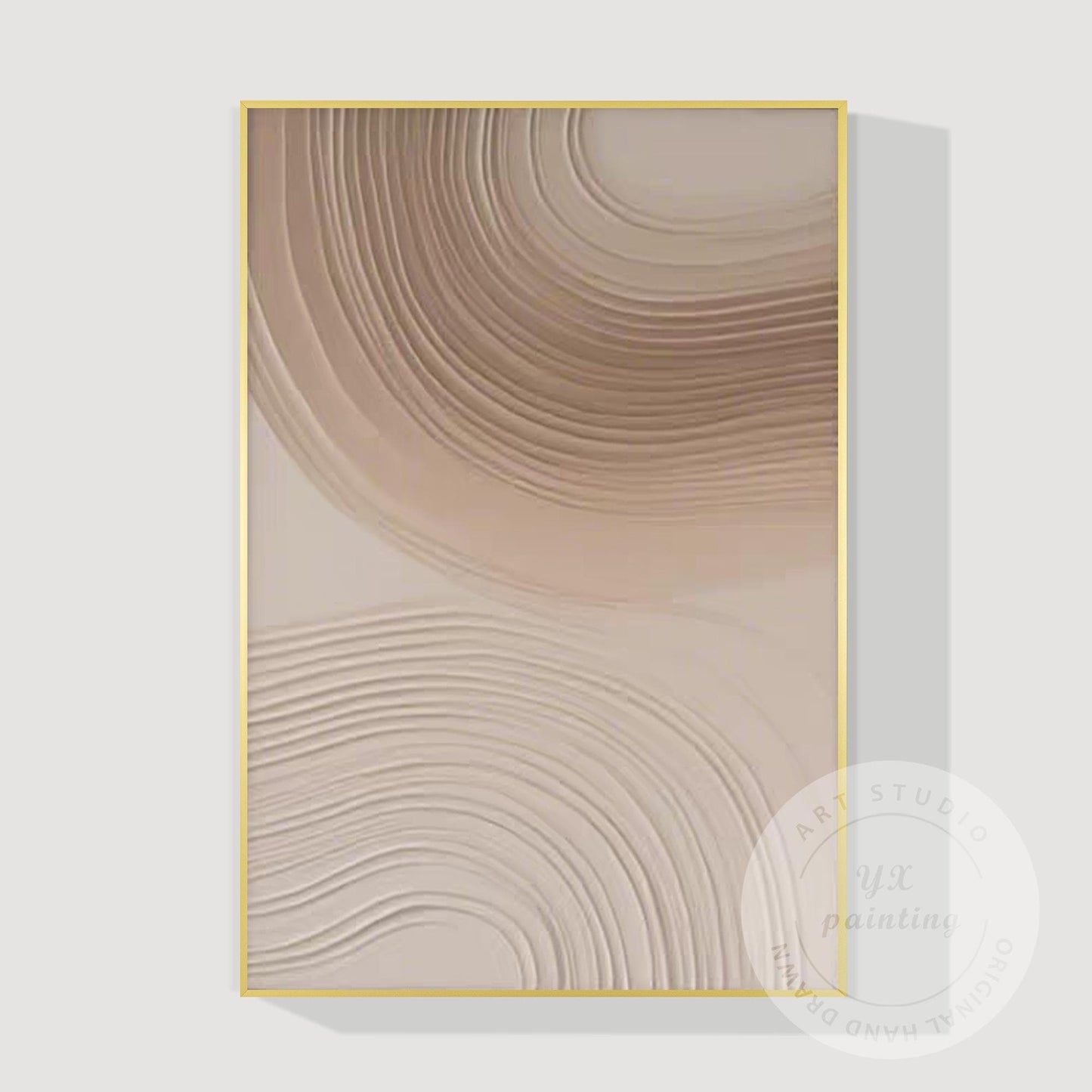 Neutral Textured Abstract Painting on Canvas, Modern Minimal Wall Art, Organic B #12