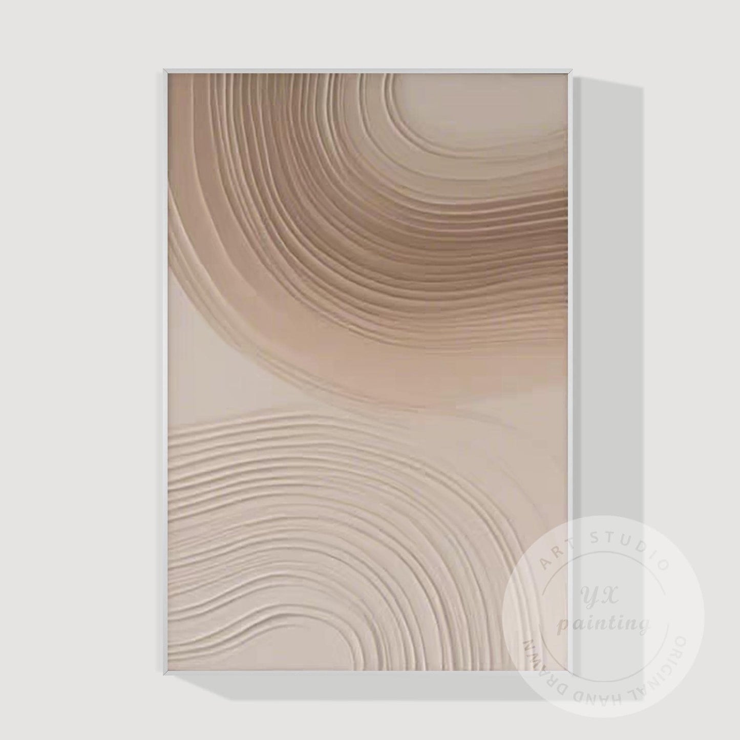 Neutral Textured Abstract Painting on Canvas, Modern Minimal Wall Art, Organic B #13