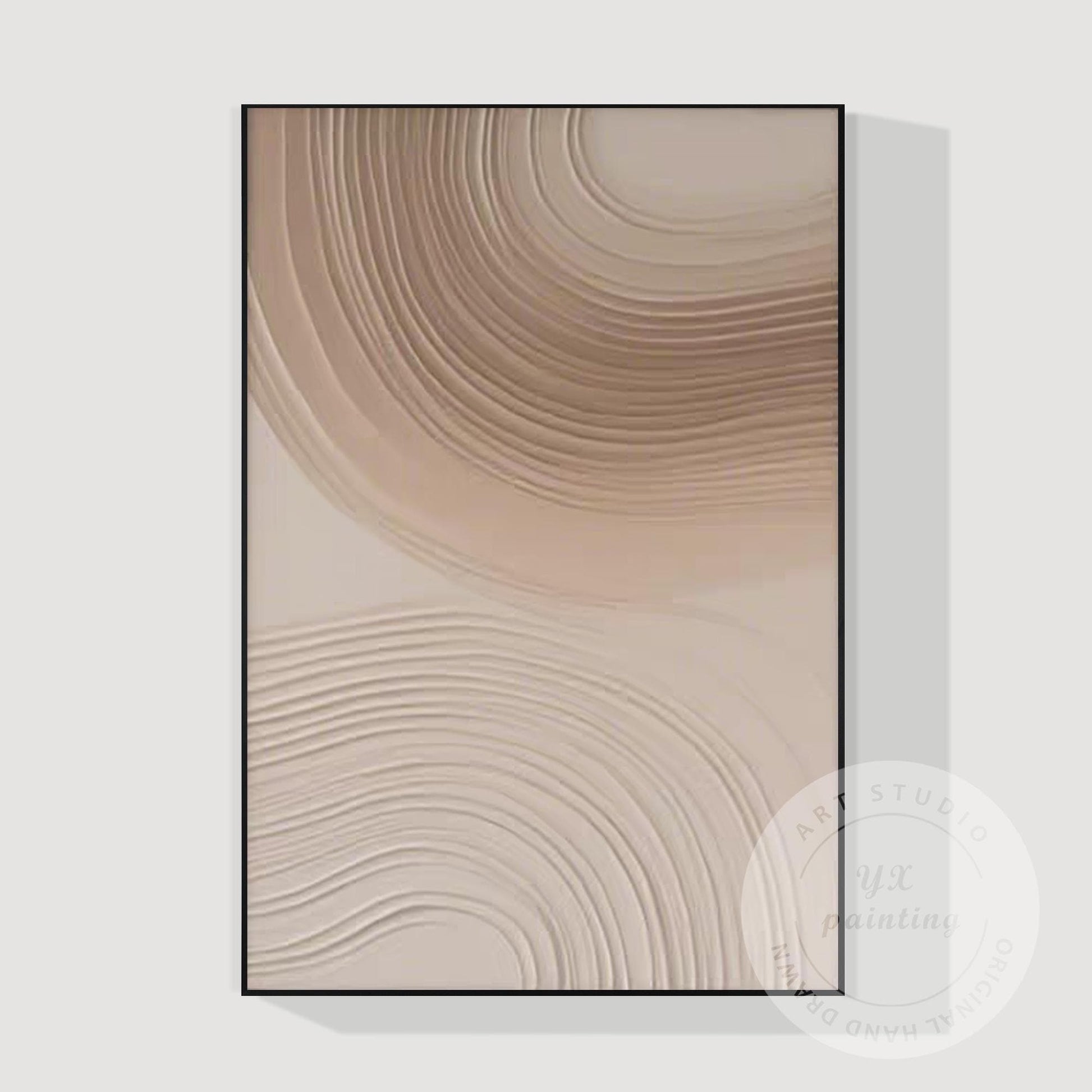 Neutral Textured Abstract Painting on Canvas, Modern Minimal Wall Art, Organic B #10