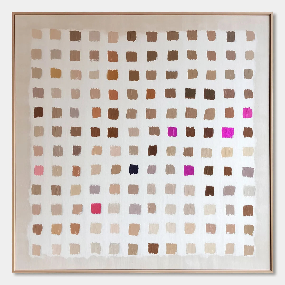 NUANCE: Minimalist Abstract Color Block Oil Painting | hanging in living room, Minimalist wall art