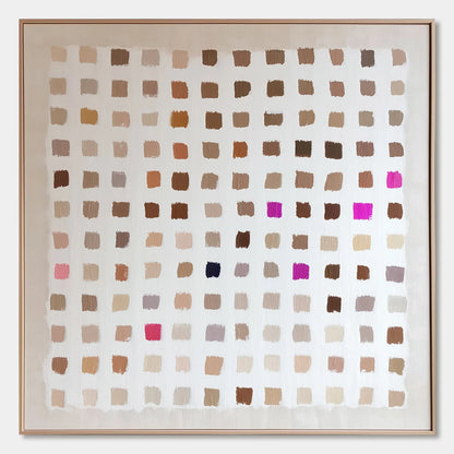 NUANCE: Minimalist Abstract Color Block Oil Painting | hanging in living room, Minimalist wall art