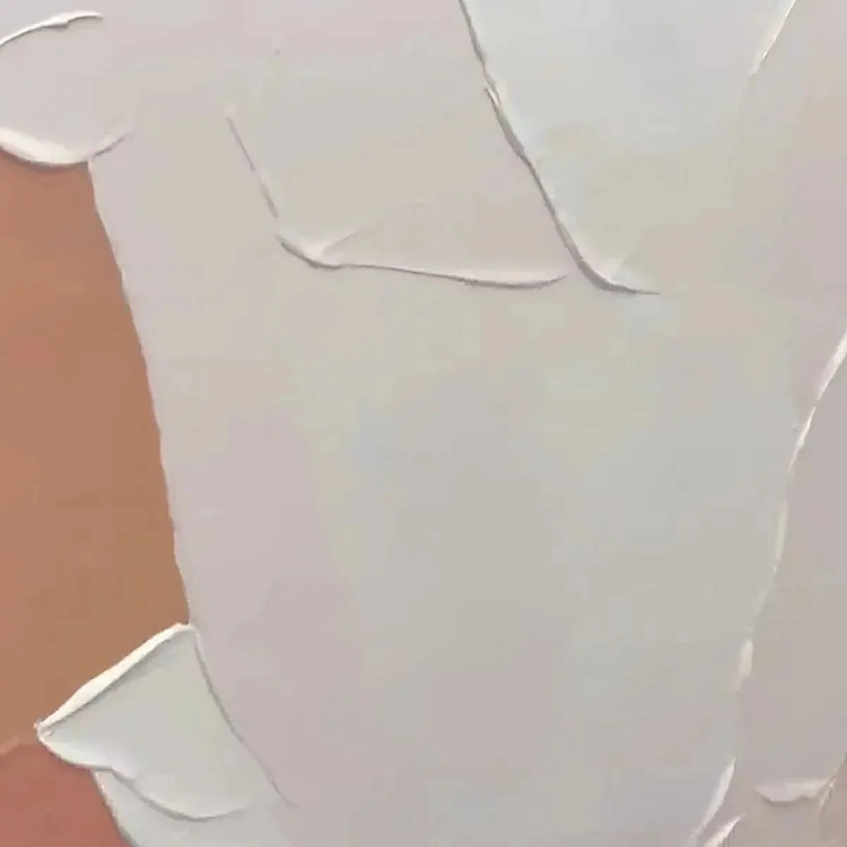 NUDE ABSTRACT: Textured Abstract Painting in Neutral Tones | rectangular format, hand-painted canvas edge