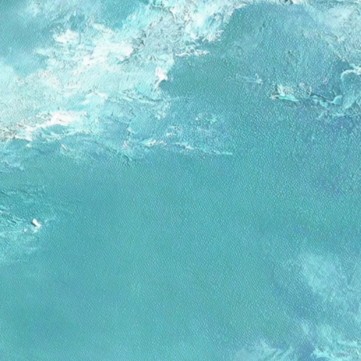 OCEAN DIVE: Textured Minimalist Seascape Oil Painting | Minimalist mood, soft natural light studio shot